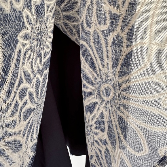 Tommy Hilfiger | Blue and White Fit and Flare Midi Summer Dress | Sheer Dress - Picture 5 of 9